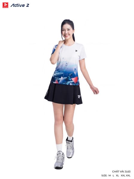 Áo cầu lông Just Play Active 2 nữ - Ảnh 2