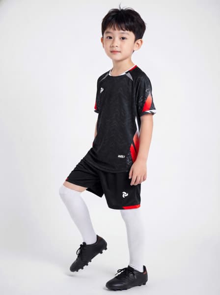 Quần áo bóng đá Just Play Pegasus đen trẻ em